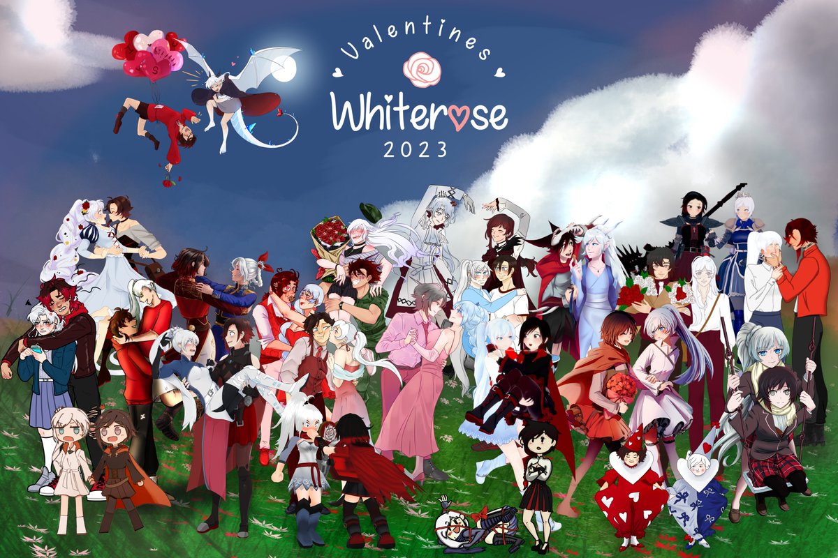A couple of weeks ago, our server joined together to create a big Valentines collab for the #whiterose   community. This was so cool to see everyone's final art and the final product 😭

Credits in the reply section ! 

#RWBY ##WhiteRoseValentines2023