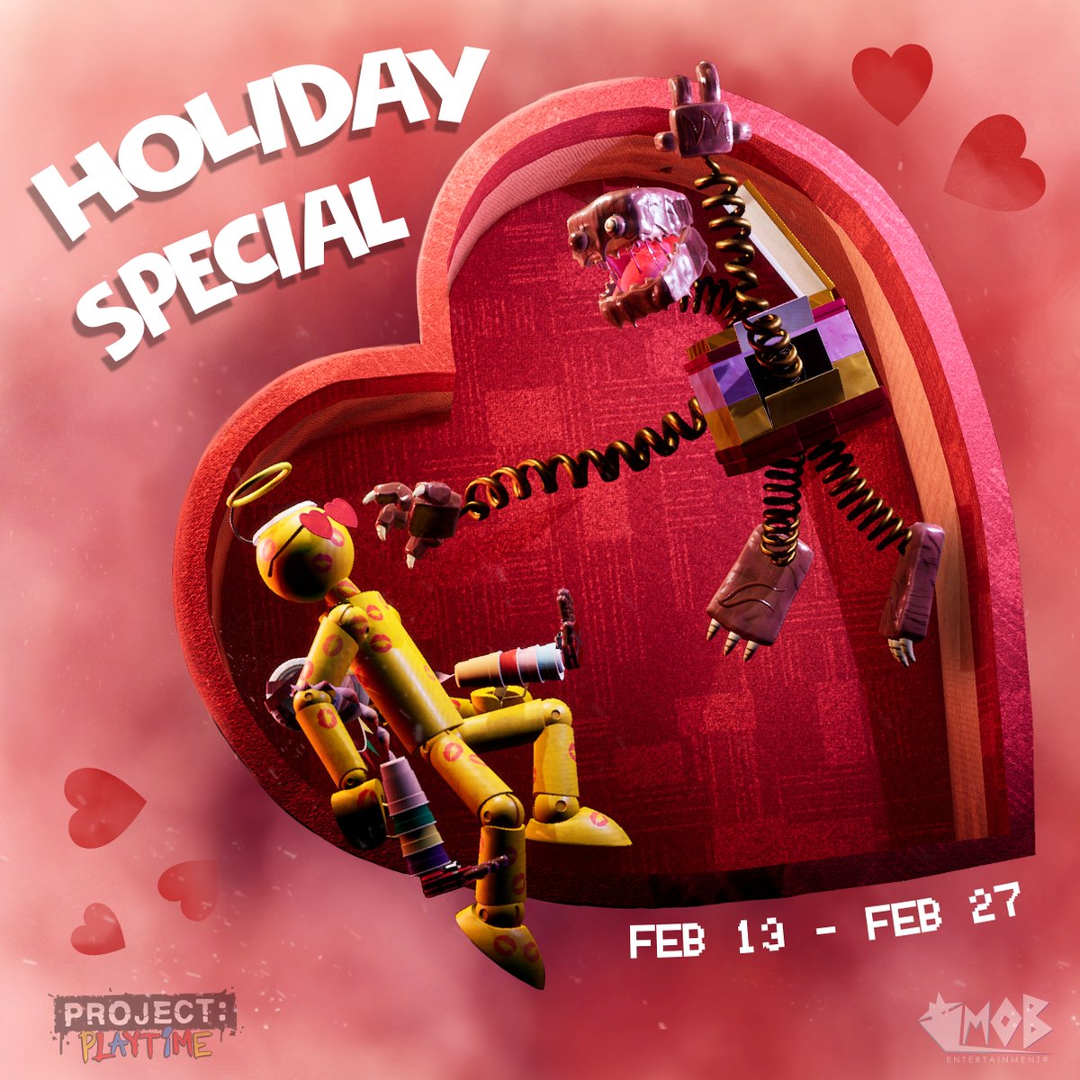 Project: Playtime on X: Life's like a Boxy of chocolates. You never know  who HE'S gonna get The #ProjectPlaytime Valentine's Day Extravaganza has  begun! This update includes NEW holiday themed skins, MAJOR