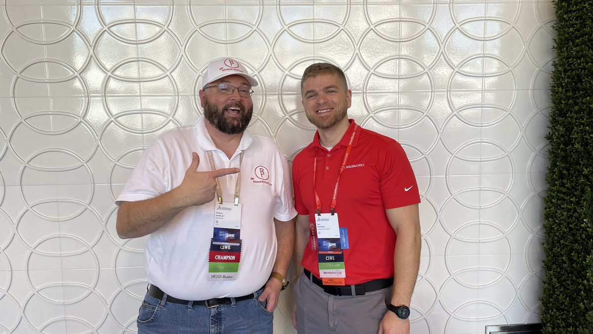 TheBenderSW's tweet photo. .@SOLIDWORKS Great SWUGN summit thank you Dan Wagner. #3DXW23 https://t.co/cwHJAISzap