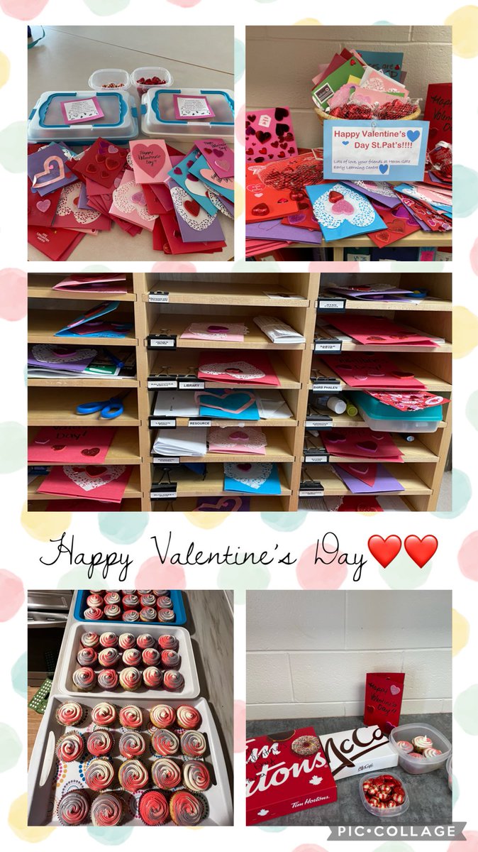 HeronGateELC's tweet photo. Happy Valentine’s Day from HGELC❤️❤️ The children made Valentine cards for all the staff at ⁦@PrincePeaceOCSB⁩ and ⁦@StPatricksOCSB⁩. We had so much fun spreading the love this morning.  Also a little treat for the educators. Hope you have a LOVE filled day ❤️ https://t.co/6qzIZoHbSb