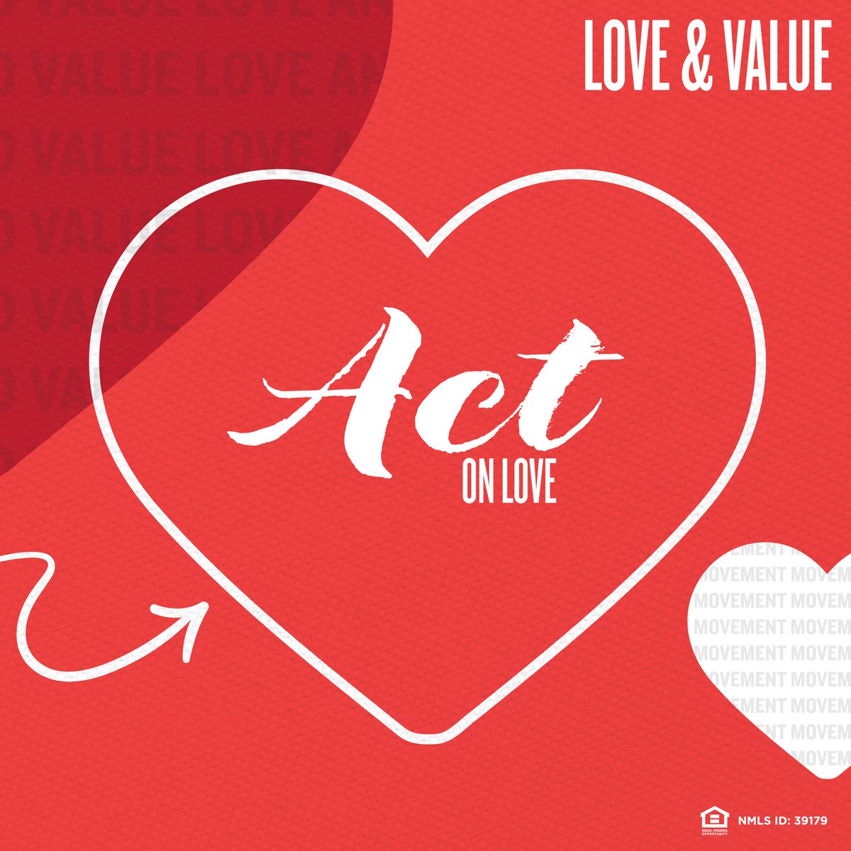 MovementMtg's tweet photo. WE 👏ACT👏 ON 👏LOVE. It’s our culture, our process and our mission - to love and value people, 365 days a year!  ❤️📆

#happyvalentinesday #valentinesday #loveandvalue #loveandvaluepeople #MovementMortgage #actonlove #loveisaverb https://t.co/ZDFL1lWz46