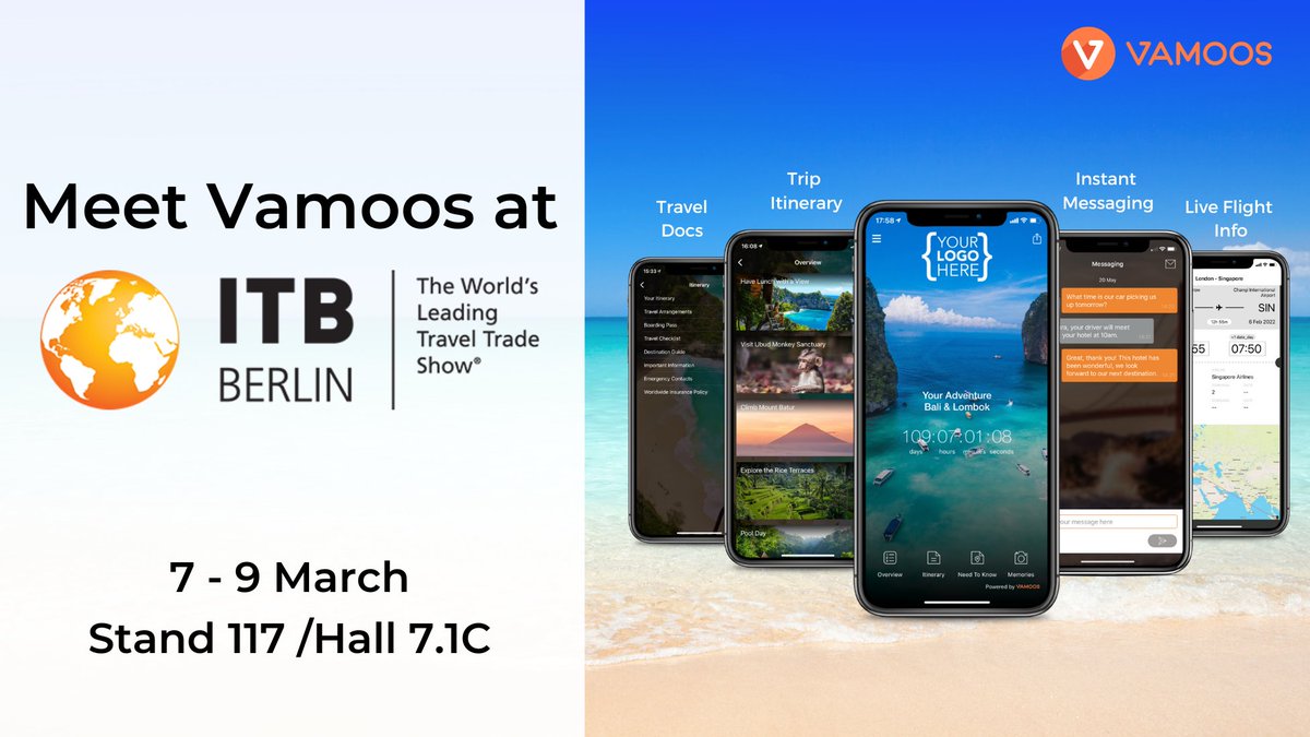 Short on dates this Valentine’s Day? Well, why not schedule a date with Vamoos <a href="/ITB_Berlin/">ITB Berlin</a>? 

We’ll be there from 7-9 March, eager to meet some new and old faces. Come find us at Stand 117, or schedule a one-to-one meeting: eu1.hubs.ly/H02Vj5d0