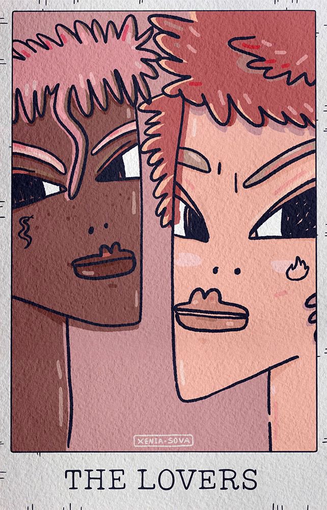 Love in the stroke of a brush and in a kiss of paint. #ValentineDay creation by an Israeli illustrator I admire.
The Lovers by <a href="/Sovacado/">Xenia Sova🐯</a> - Xenia Sova.
<a href="/IsraelinSerbia/">Ambasada Izraela</a>