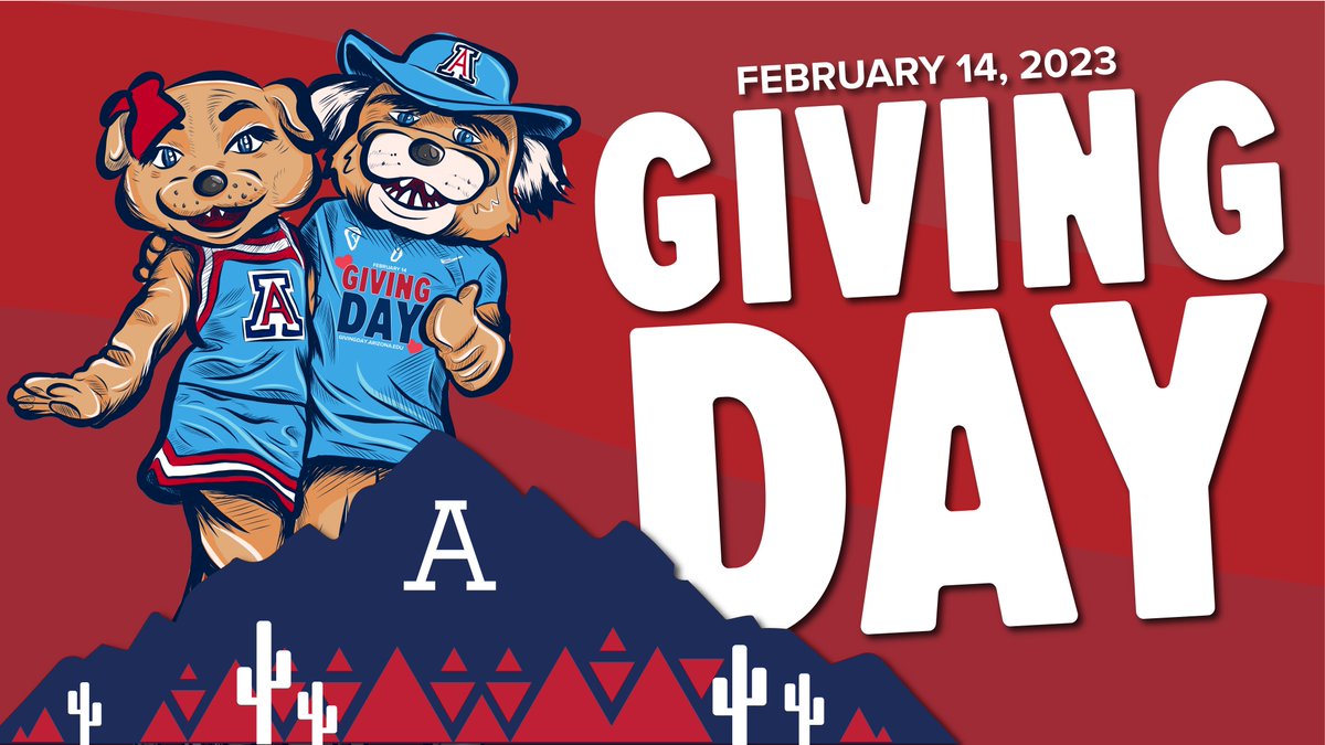 DrRobertRobbins's tweet photo. Today is @UArizona Giving Day! Join the 24-hour campaign by supporting your favorite programs, posting on social media with #BearDownGiveBack, and asking your friends and family to participate. Thank you for supporting our students! https://t.co/tic6p8qsdo