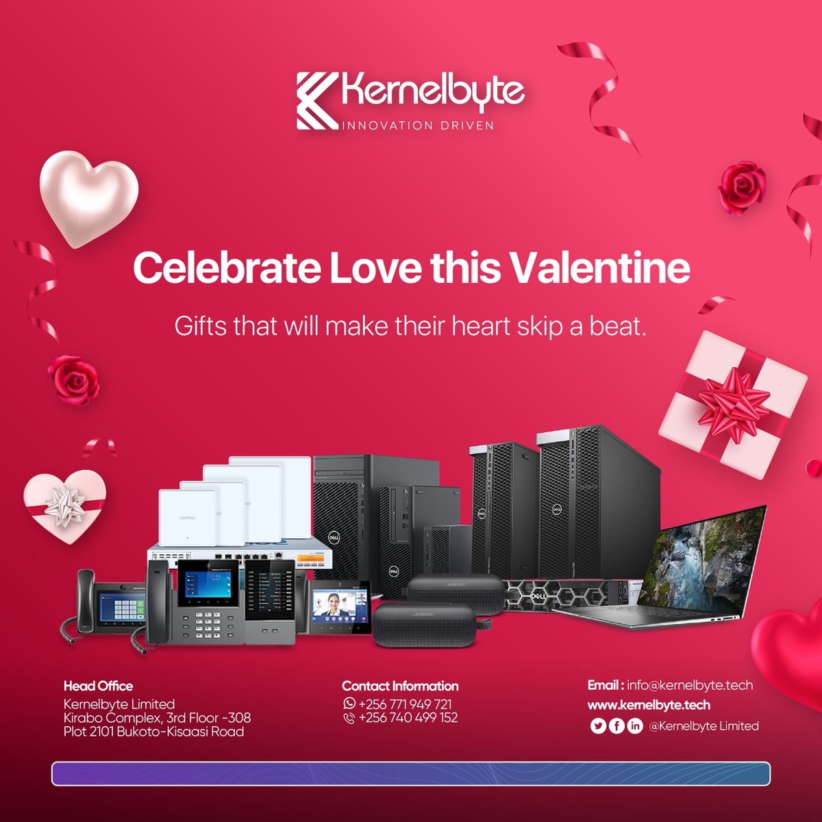 KernelbyteLtd's tweet photo. WILL YOU BE MY 𝗩𝗔𝗟𝗘𝗡𝗧𝗜𝗡𝗘 ♥️?
Celebrating Valentines🌹day with you.
Crazy gifts❤️ - whatsapp us on +256 771 949721, https://t.co/pWF1VcwFtA
#ValentinesDay #ValentinesDay2023 #Love #family #friends #tech #gadgets #electronics #instatech #kernelbyte_ltd https://t.co/rCxw1DFAyW