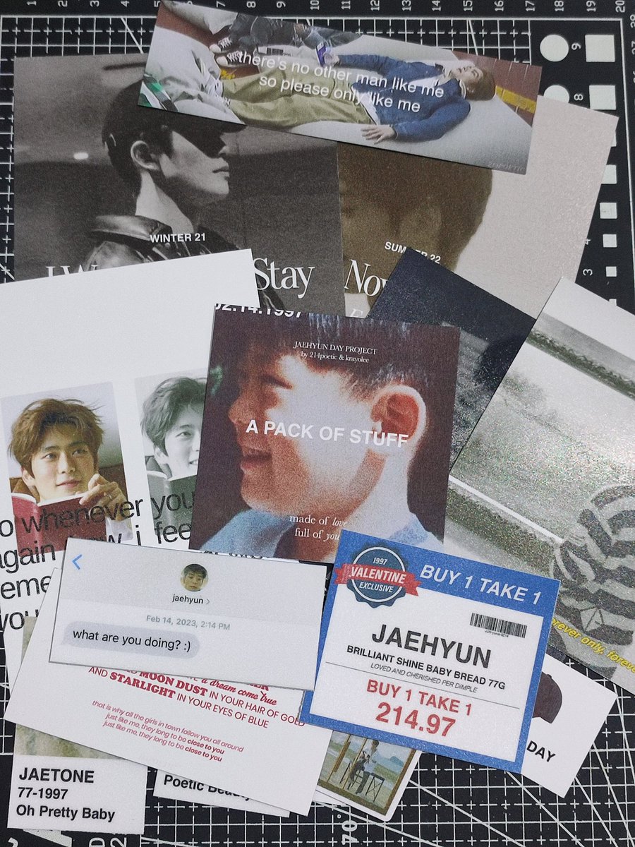 mahaesolace's tweet photo. πβ‘ #solacemails
#apackofstuff came just on time for jaehyun day !! so happy to receive this pack full of jaehyun themed goodies right on valentines day π€ tysm for this project !! @krayolee @214poetic https://t.co/cWwDIBx2b6