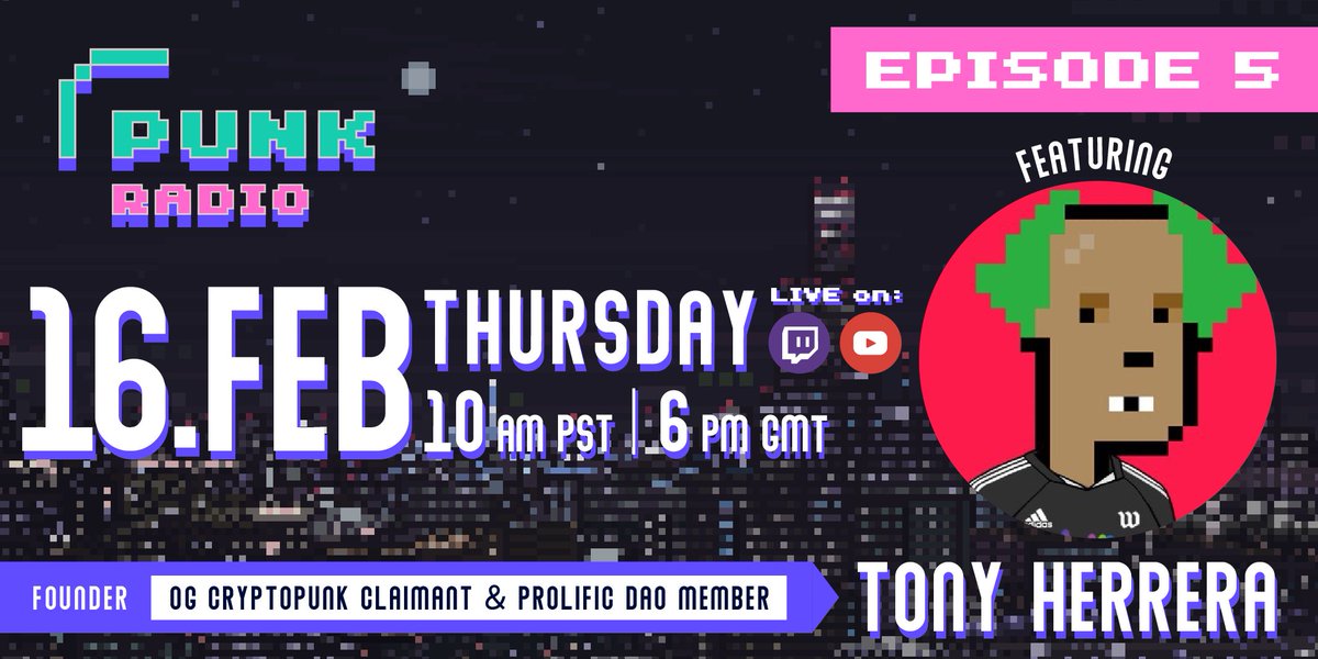 Join us in a couple of days as we speak with the wonderful <a href="/tonyherrera/">Non-FungibleTony (NFT)</a>!