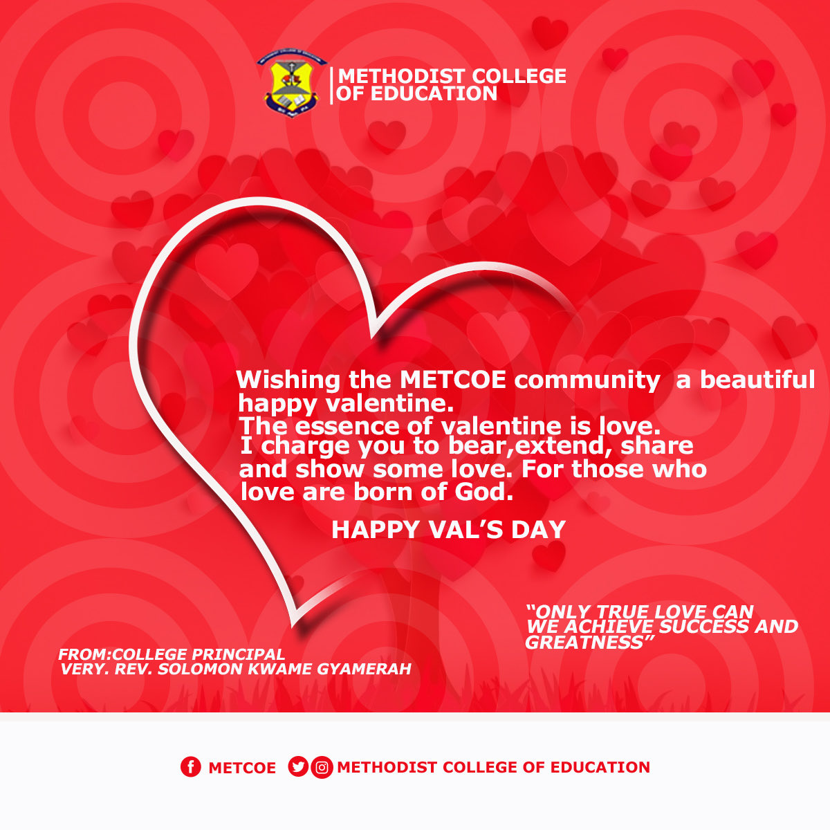 solomon_rev's tweet photo. Valentine Day is not perpetuating immorality in the name of love rather it is the demonstration of agape love by being merciful, compassionate, kind, good and loving to bring peace, joy and blessing to those far and near. So bear, share and show unadulterated love. https://t.co/Cu7b4qWZ7y