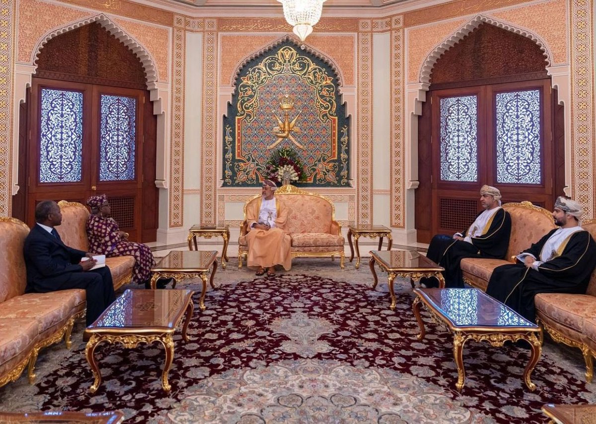 A wonderful highlight of my visit to Oman. A deep & constructive discussion with His Majesty Sultan  Haitham bin Tarik on the polycrisis, geopolitical tensions, globalization & Reglobalization & the role of the WTO in helping developing countries move up the development ladder.