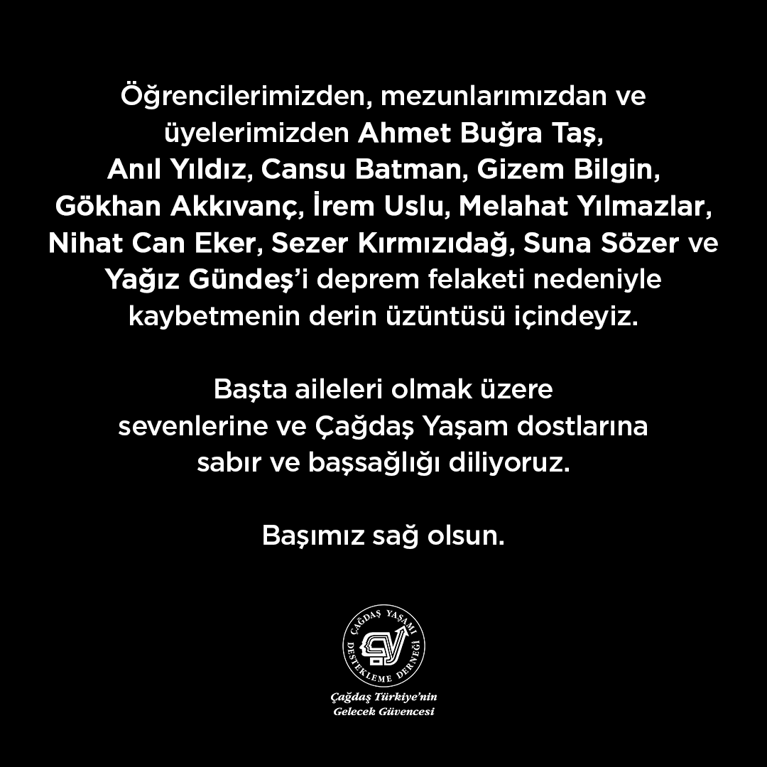 CagdasYasamDD's tweet photo. Başımız sağ olsun. https://t.co/hTQMSQxi1r