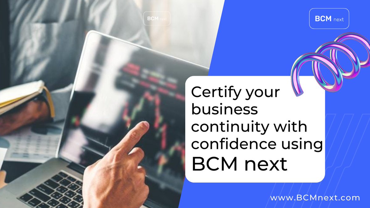 BCM_next's tweet photo. To make sure that your firm is ready to handle any unforeseen disruptions, it is crucial to certify your business continuity strategy. With the resources & knowledge you need to advance your business continuity planning.
.
#ecommerce #BCMnext #business #businessvontinuity #design https://t.co/3pqTNKt9eE