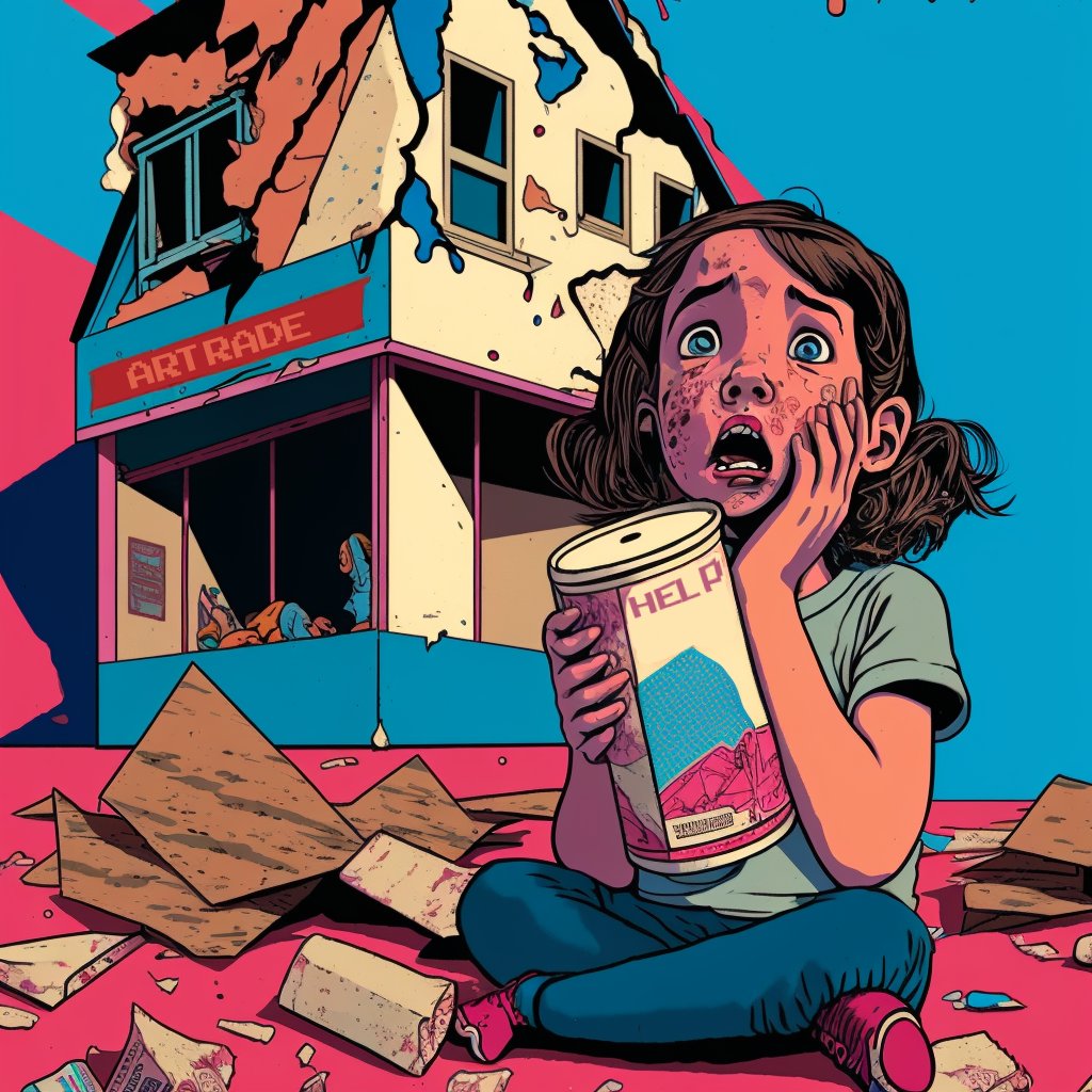 ArtsyLines's tweet photo. @ArtradeApp story about a girl who lost everything in an earthquake.  Art has the power to heal and bring hope in times of darkness

*If this design is chosen as the winner, the prize will be donated to people affected by the earthquake in Turkey.😢

#turkeyearthquake #earthquake https://t.co/jix9T6s3l5