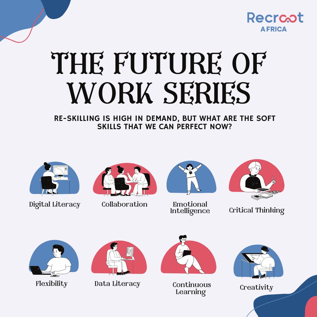 RecrootAfrica's tweet photo. How do YOU prepare yourself to thrive in the workplace of the future? Our founder, @RushikaJP will be speaking about this at the EU-Tanzania Business forum on February 23rd 2023. After this we will be launching an exclusive series on this for our experts. Do you agree with these? https://t.co/o1NISAYRtj