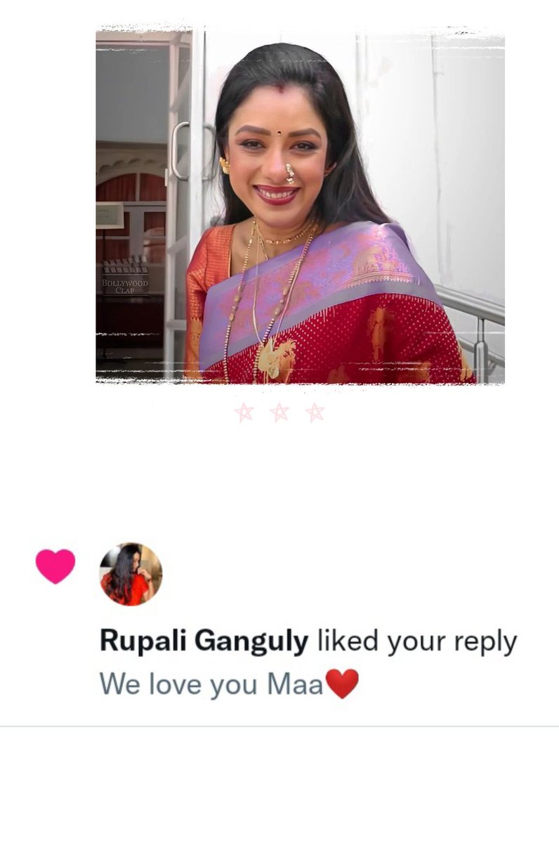 AdoringAnupamaa's tweet photo. Aww!! Thank you so much Maa ❤️
Means a lot to me.. Always be happy.. Kanhaaji bless you ☺️ love you my precious @TheRupali maa
#Anupamaa #RupsMaa https://t.co/eEjfHuQhGW