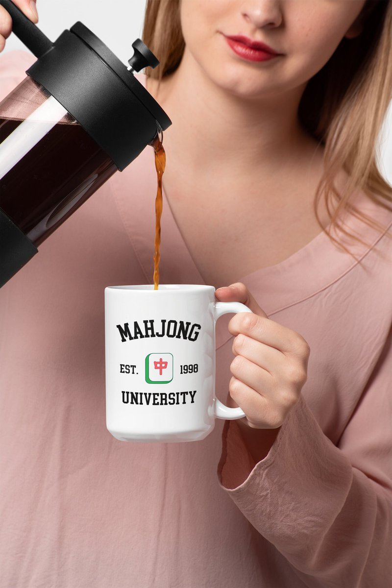 Mahjong lover Gift Mahjong coffee mug for her Mahjong university gift for dad gift for mom I Love Mahjong funny mug for him ceramic mug etsy.me/3jWCveg #white #ceramic #mahjongmug #mahjonggift #mahjonglover #mahjongplayer #mahjongtile #boardgamemug #chinesegame