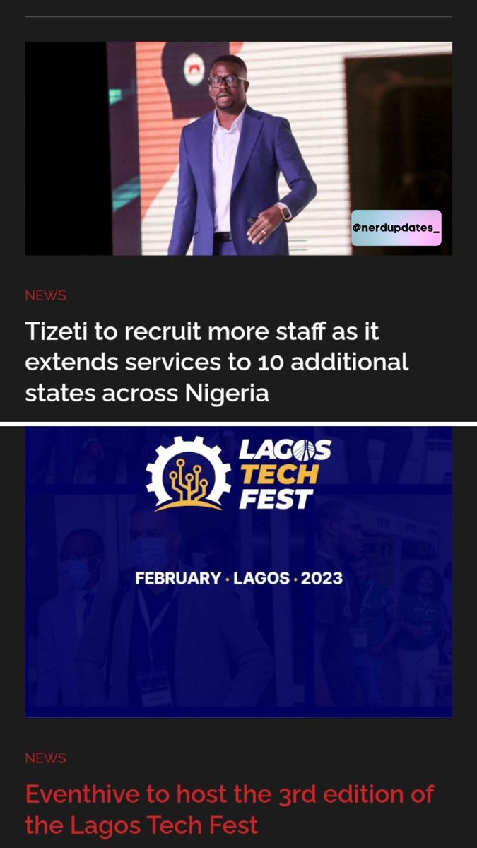 nerdupdates_'s tweet photo. Tech Dailies 📰 

Credits to @BBCBusiness, @techcabal , @bendadadotcom, @cnnbusiness, @businessdayng,  @techpointafrica, @techcrunch and @wired

- Nerd Updates😎

#NerdUpdates #techtwitter 

⬇️⬇️⬇️ https://t.co/MYNg9cdU9V