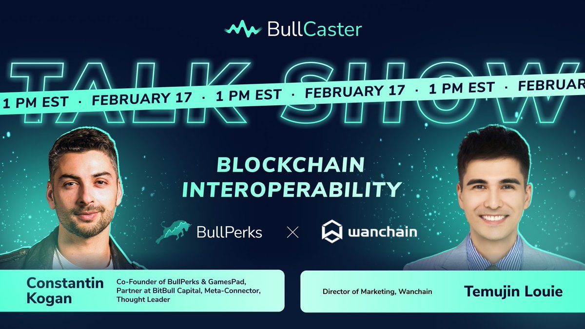 bullperks's tweet photo. π¨ BULLCASTER IS COMING! π¨
π« It's time to get ready for the next episode of the most anticipated #crypto #talkshow - #BullCaster!
π Meet our guest: Temujin Louie β Director of Marketing at @wanchain_org https://t.co/5hEmyIeQu0