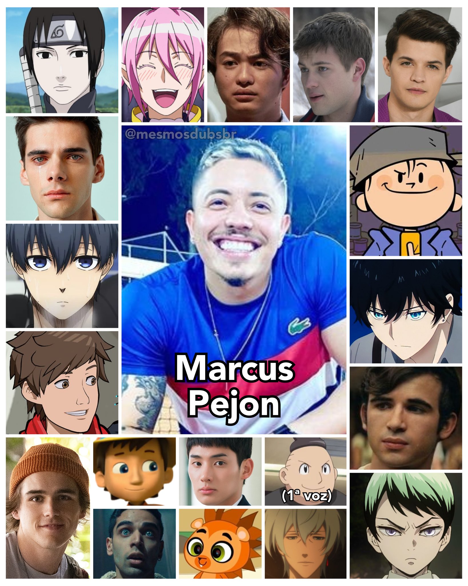 Anime Dublado on X: Marcus Pejon com Sai  / X