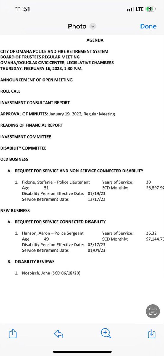 blue_snitch's tweet photo. Omaha tax dollars hard at work! @AHanson4Sheriff is “pre-filing”for disability pension with @OmahaPolice on 2/16. How can you be a sheriff right now when you plan to be disabled and unfit for duty in the future? You don’t deserve a disability pension if you’re able to work! Shady https://t.co/F4Tz71dxfg
