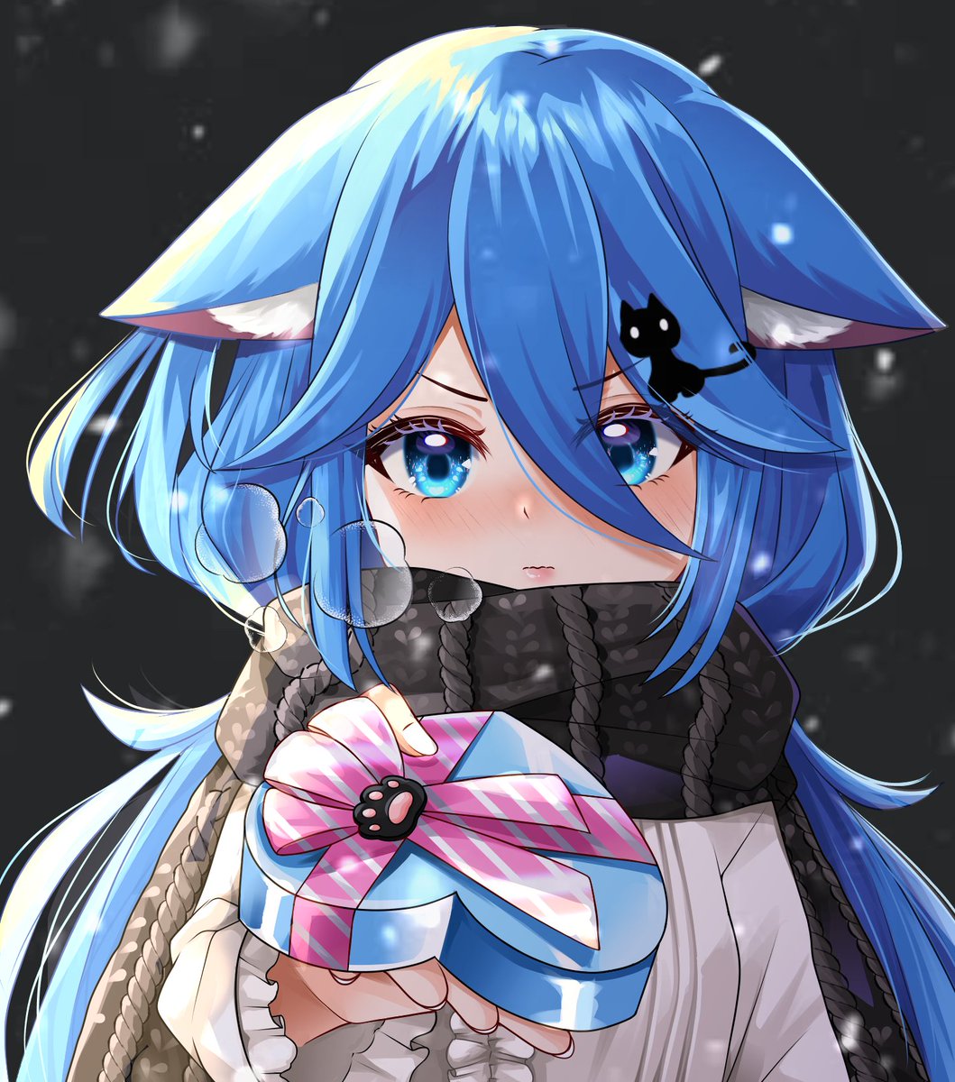 Kirisato12's tweet photo. My valentine art is done nyaa >w< here is my choco for you  
"how long you making me wait here, take them already"

Artist: Mama @ZeevyAra 

Pls support my art Mama TwT! she is really good! sorry i asked late and she finish it in 4 day! it really good!! #ValentinesDay2023 #Vtuber https://t.co/sZ9lOChXti