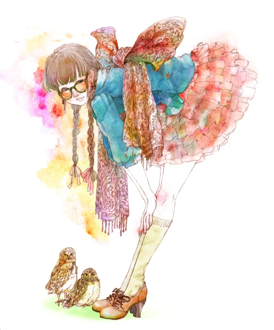そういえばバレンタインの時に描いたイラストでした。(ハートになっているのだ...)#バレンタイン 