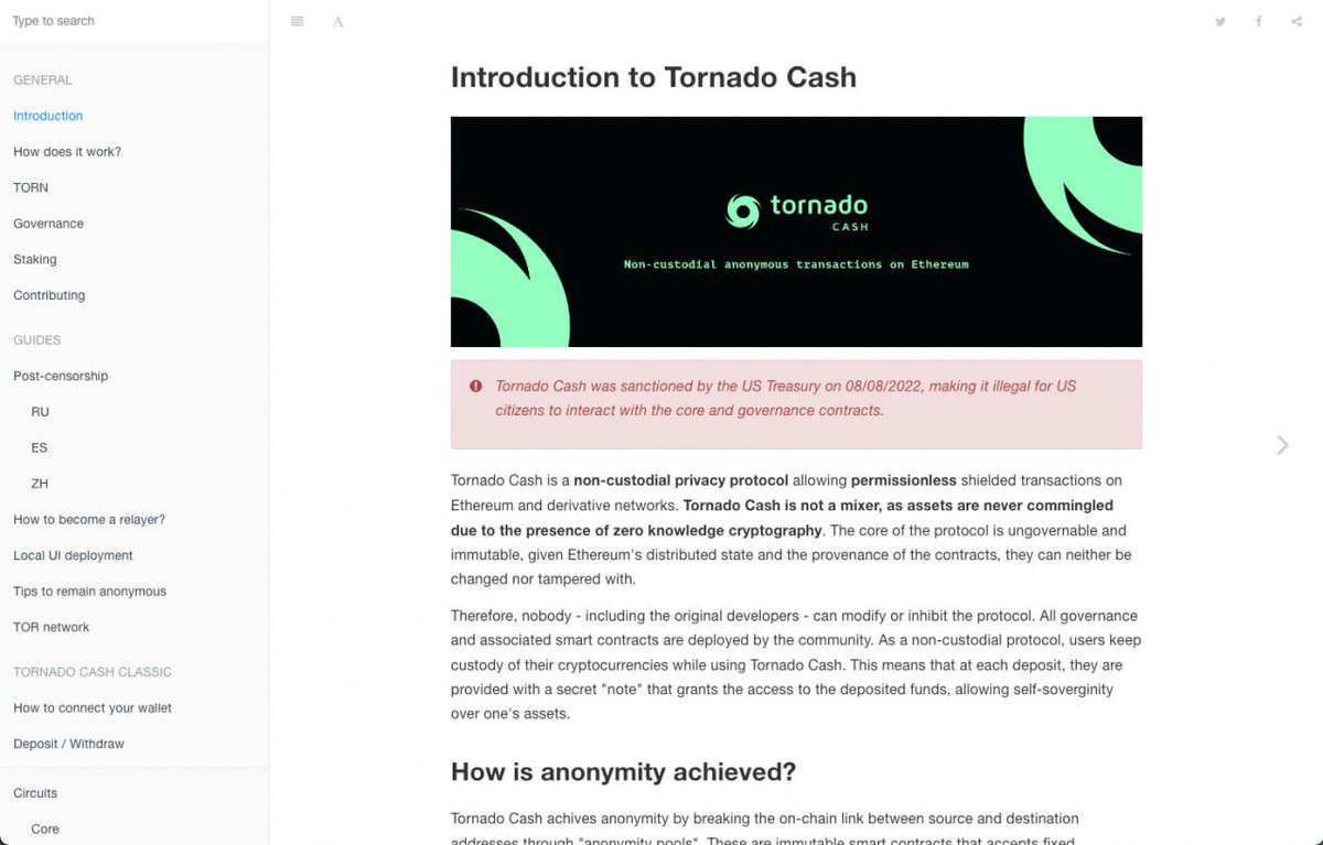 Updated documentation and post-censorship guides uploaded to IPFS (docs.tornadocashcommunity.eth)