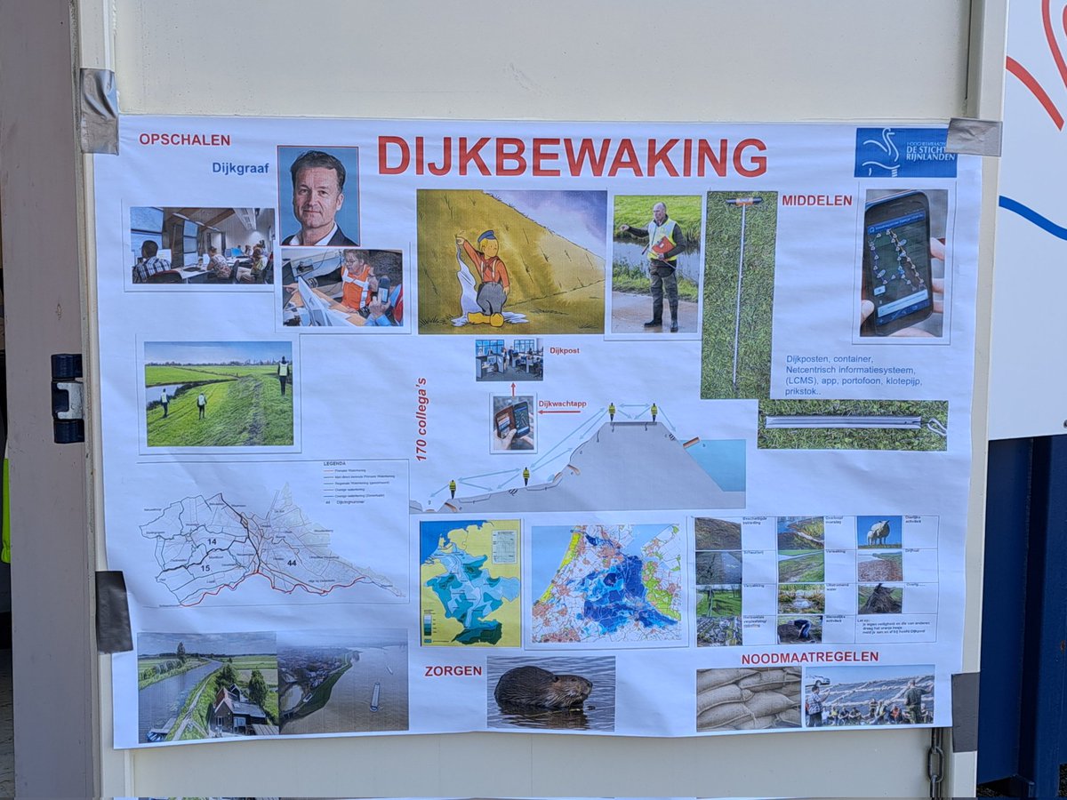 JeroenHaan1's tweet photo. De #dijkwachten van @HDSR_waterschap oefenen voor #dijkbewaking bij #hoogwater én bij #droogte. Vinden van #schades, gebruik van #dijkwachtersapp, communicatie met hoofd #dijkpost in de #noodcontainer, goed om even op te frissen. Dank voor ieders professionele, geoefende inzet. https://t.co/OkscLs8UwE