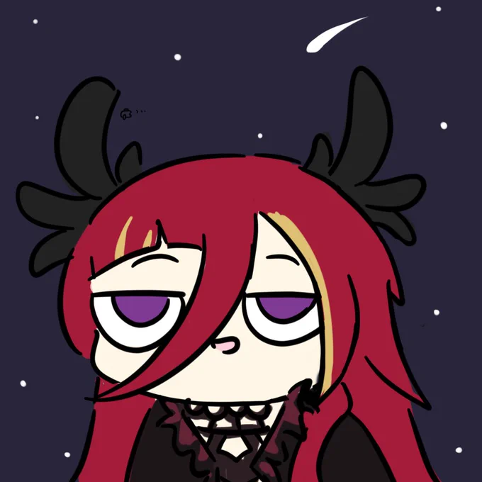 #熙R哇SAY因為之前瀏海畫錯邊所以怒畫一張 
