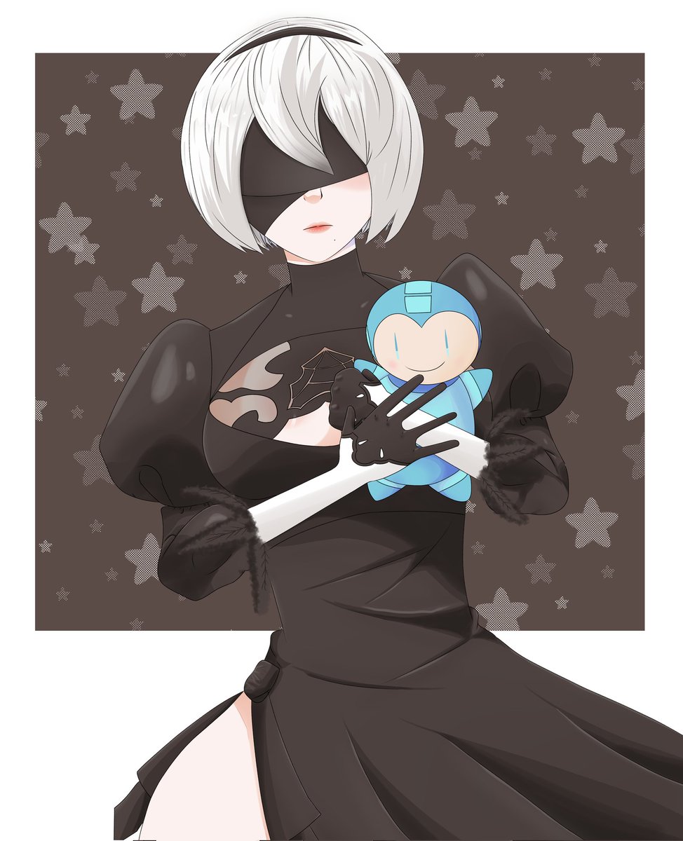 Plurisexual's tweet photo. Re-edited background of a past drawing I've done. It's 2B hugging her best plushie. And Happy, Biggiest Valentine's Day!!! 💗❤️ #ArtistOnTwitter #ValentinesDay #ValentinesDay2023 #2b #NieRAutomata #megaman #rockman #cute #likeplz #shareplz #ロックマン  #ニーアオートマタ #fanart https://t.co/rog51hg5MF