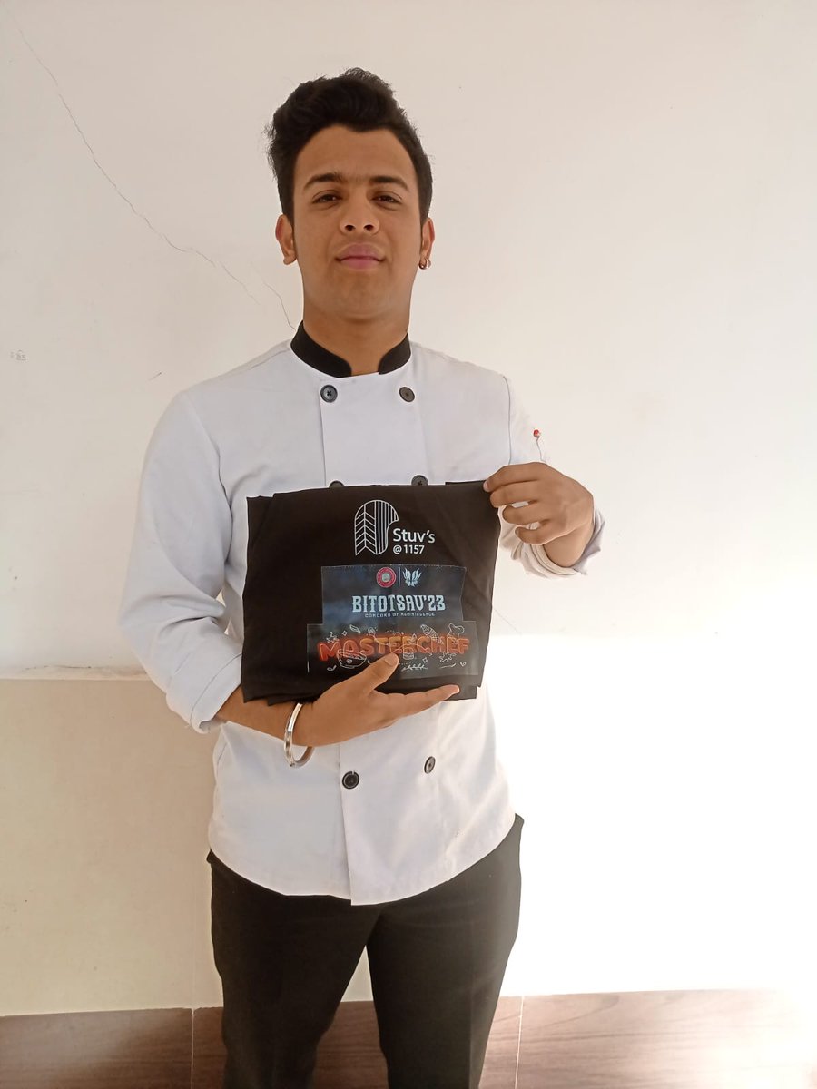 hmct_bitmesra's tweet photo. Department of Hotel Management and Catering Technology congratulates Mr. Gaurav Pandey (2K20 Batch) for winning Masterchef competition at BITOTSAV'23.
#BITOTSAV #MASTERCHEF #HMCT https://t.co/jmyCgwUwzD
