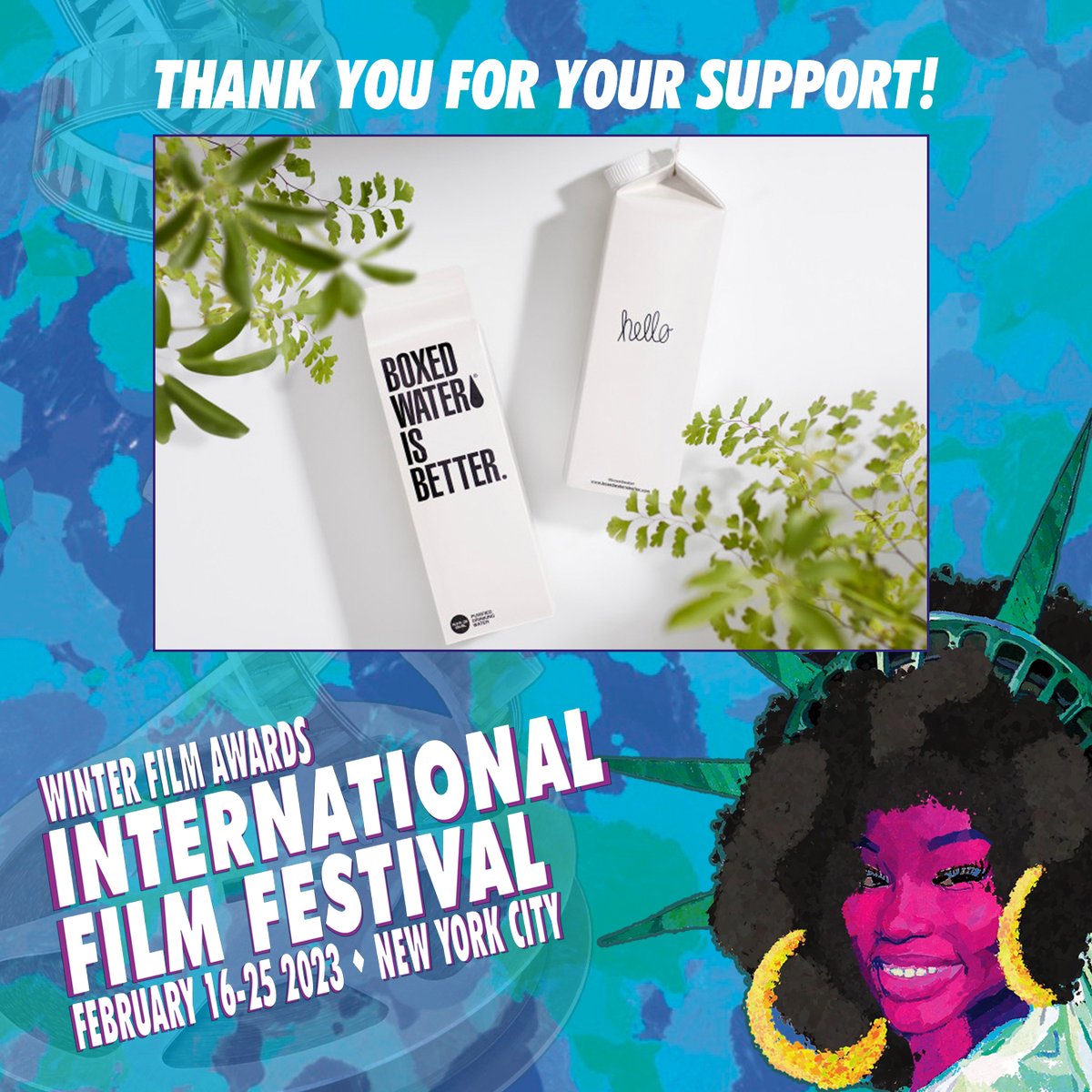 Thank you to @boxedwater for your amazing support of the 11th Annual Winter Film Awards International Film Festival!  

#CelebrateDiversity #WinterFilmAwards #NYCFilmFest #BoxedWaterisBetter