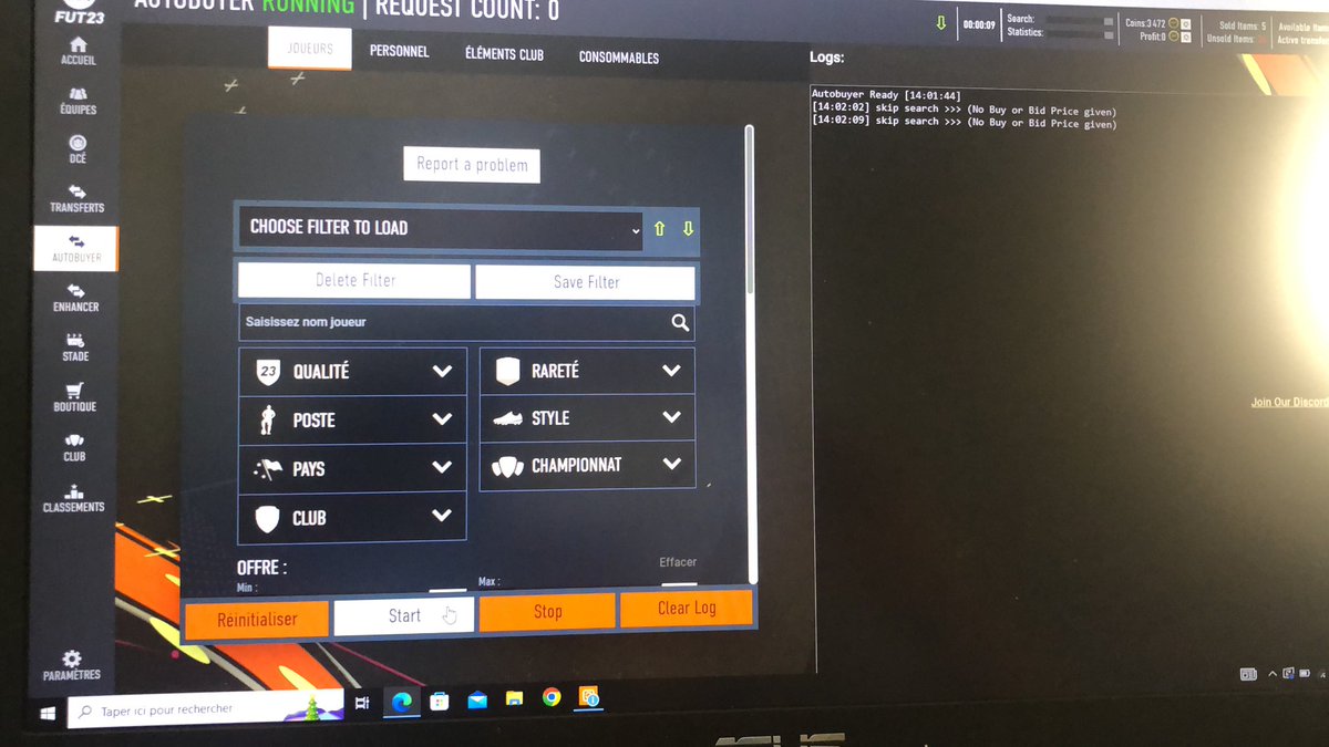 HCK_fut's tweet photo. Est-ce que vous voulez le site pour l’autobuyer ? #FUT23 #FIFA23 #autobuyer #achatrevente https://t.co/pREXoDM5su