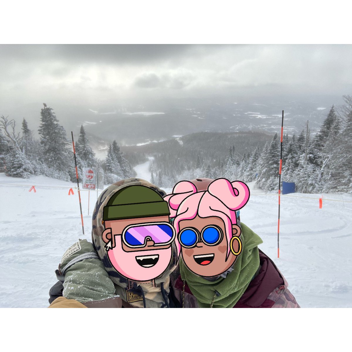 <a href="/beetsforthesoul/">Beets for the Soul™️</a> my ride or die and I up in the mountains! Happy Valentine’s Day my love! What a year it was, can’t wait to rock the rest of this one with you!

Had to put the <a href="/ThePossessedNFT/">pssssd</a> twist on it!