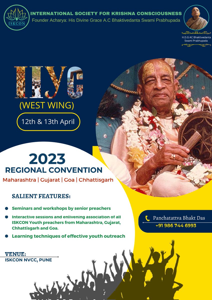 IYF_NaviMumbai's tweet image. ISKCON INDIA YOUTH CENTER (IIYC) is going to host at ISKCON NVCC Pune. 
Youth training at NVCC @ISKCONPune 

#iskcon #iskconnvcc #iiyc #iskconyouthforum #iskconindia #Pune #Maharashtra #Goa #chhattisgarh #gujarat