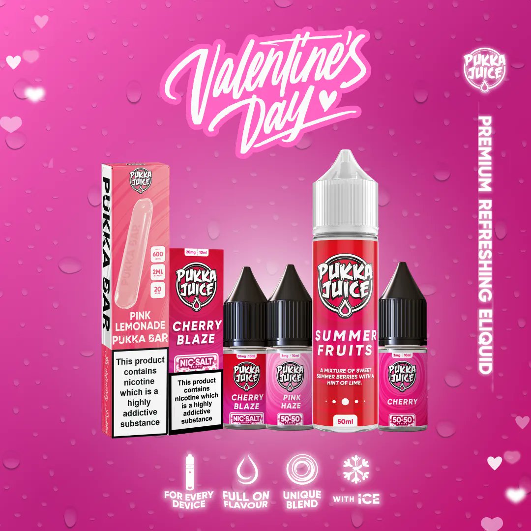 Happy Valentines Day 💓 We've got the perfect valentines day treats for you and a loved one! 😍 #PukkaJuice #ValentinesDay