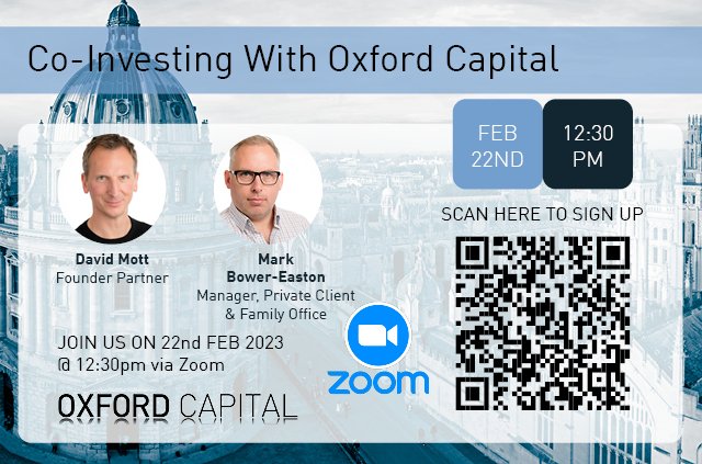 Come join our Angel Investing with a Difference webinar on February 22nd @ 12:30pm.  

Our award winning team will be discussing how you can leverage our expertise and due diligence. PLUS a Q&amp;A session with our portfolio company <a href="/scandotcom_uk/">Scan.com UK</a>.

tinyurl.com/37umuuna