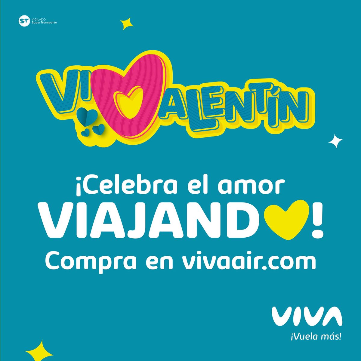 Menciona al amorcito con el que quieres irte de viaje 💛✈️ Celebra el amor volando con Viva y compra en vivaair.com 🥰 #SanValentin #Vivalentin #VuelaMas #Viajes