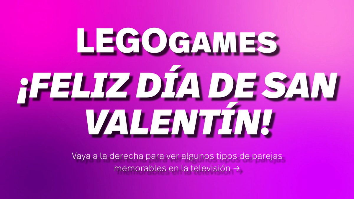 LEGOGames1000YT's tweet photo. Hoy es el 14 de Febrero: día de San Valentín, de los Enamorados, del Amor… da igual el cómo lo llamen, se celebra la misma cosa en Hispanoamérica. Y decidí volver a la tradición del año pasado: les traje 2 tipos de parejas en TV. Spoiler (no me cancelen): una está repetida. https://t.co/dDKMNQz8dl