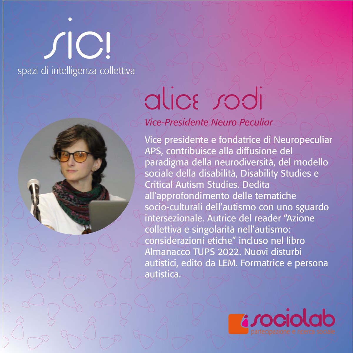 sociolab_tweet's tweet photo. Ultimi posti disponibili per SIC! Spazi di intelligenza collettiva il 17.02 c/o @lemurate a #Firenze  - incontro interattivo e ispirante  su #diversità e #intersezionalità
Noi continuiamo a svelare chi ci sarà, voi non dimenticate di iscrivervi! https://t.co/lgF2DlgInD https://t.co/GYVIkW1d0n