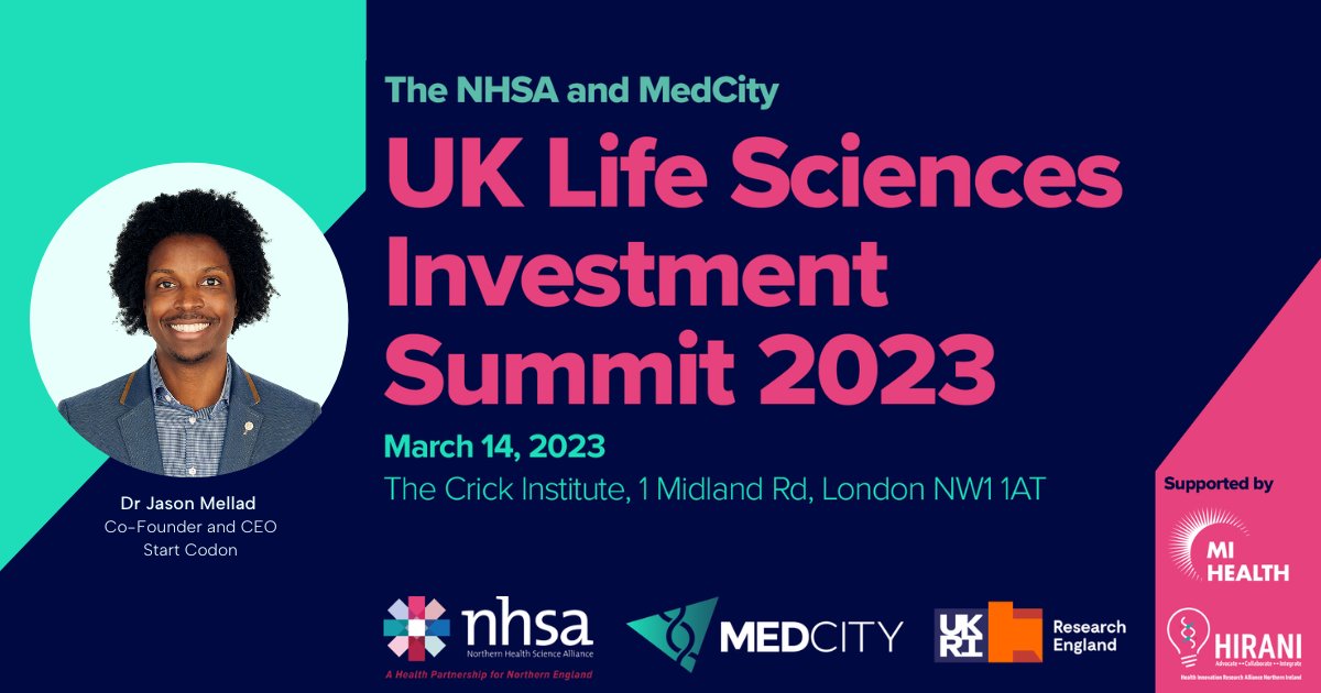 On March 14th our CEO @jmellad will be speaking at @The_NHSA’s and @MedCityHQ’s ‘UK Life Sciences Investment Summit 2023’ taking place at @TheCrick, #London!

More information to follow soon - learn more here: bit.ly/3kUI64V