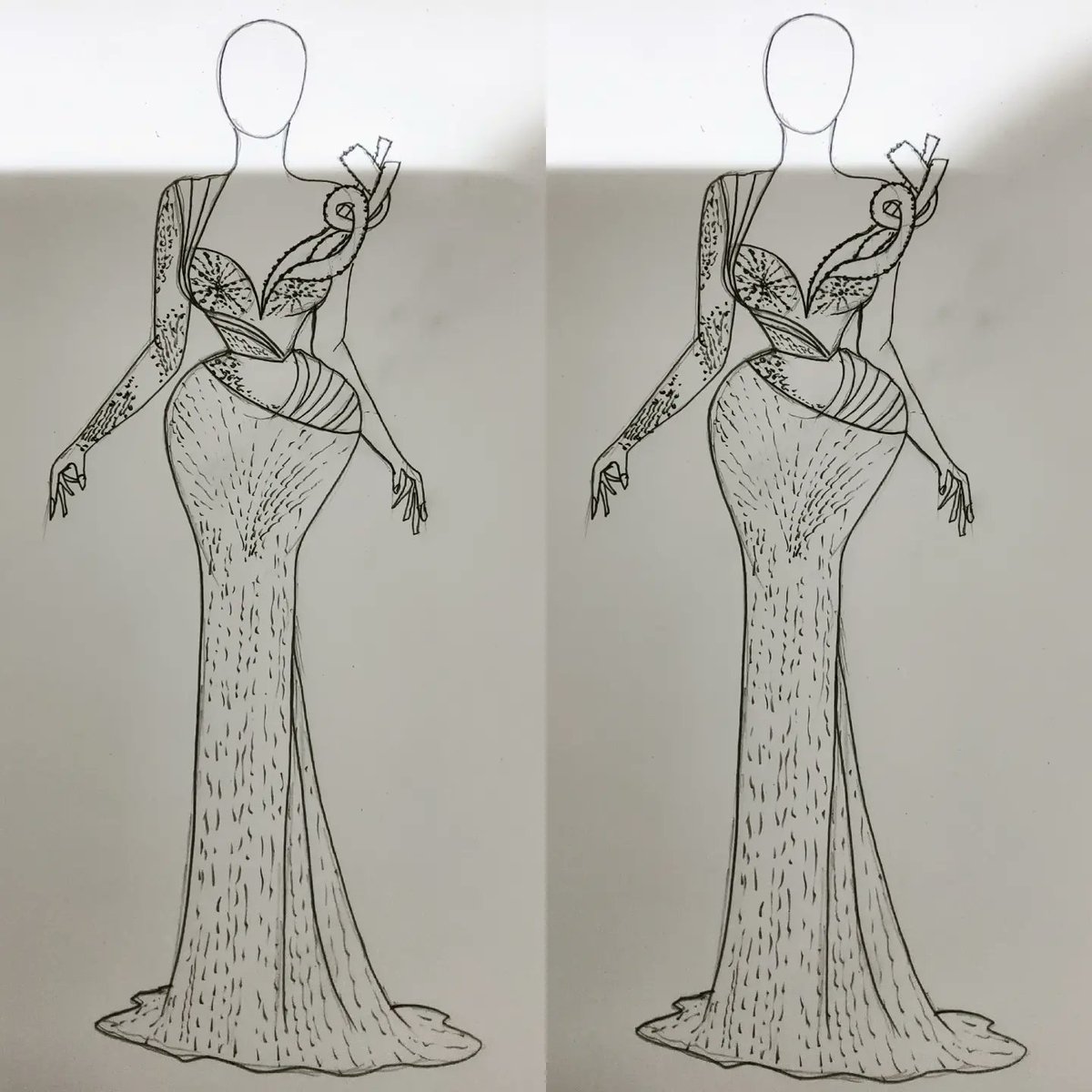 nwachaell's tweet photo. Hand sketch fashion illustrated by me  #igbotraditionalwedding 
#ValentinesDay #TheFlashMovie #BamBam #ValentinesDay2023 https://t.co/4oekpNVcxt