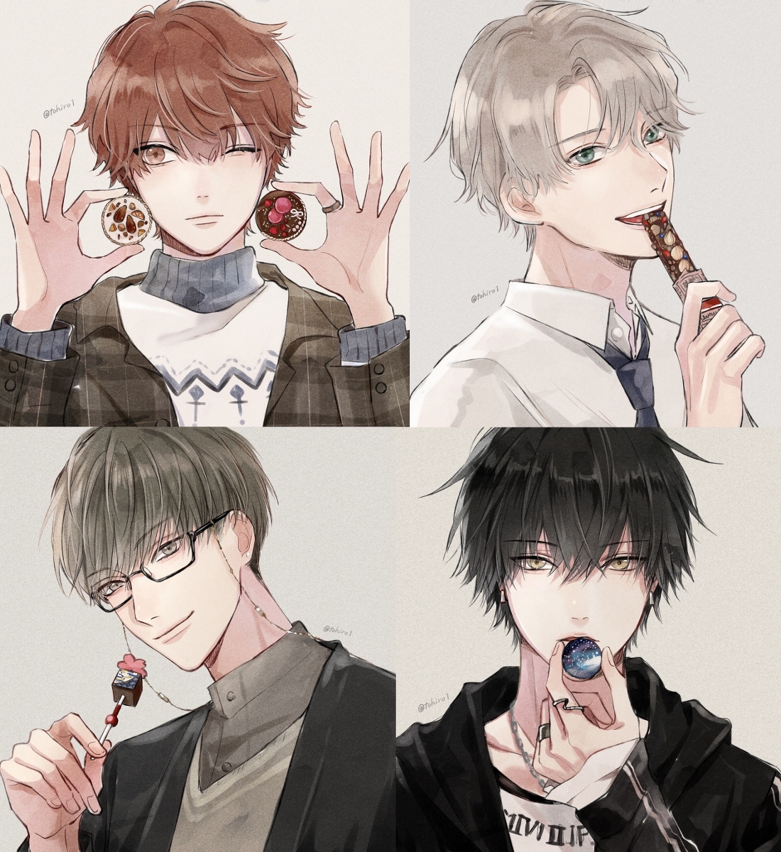 「Happy Valentine's Day! #オリジナル #創作男子 #バレン」|志島とひろのイラスト