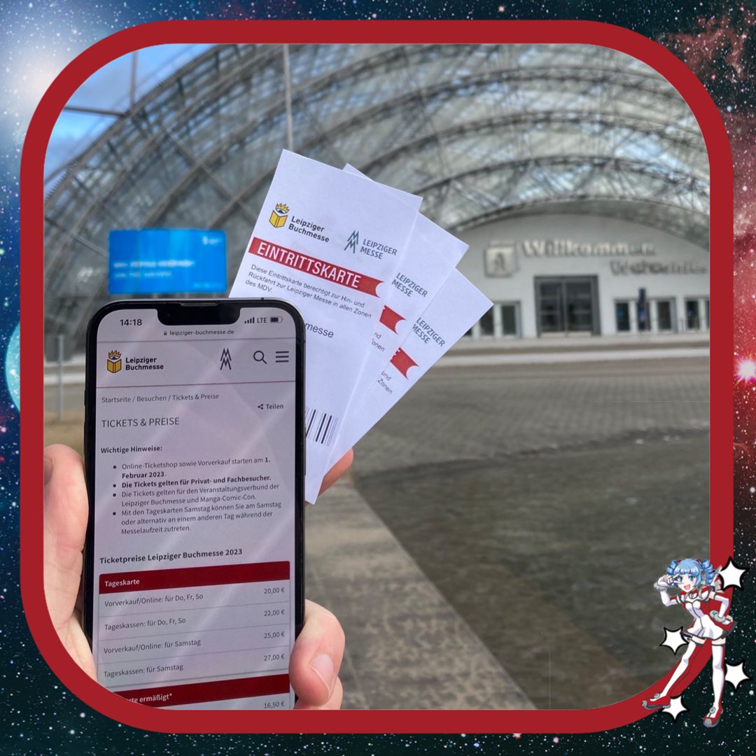 mangacomiccon's tweet photo. Unser Ticketshop ist geöffnet! Sichert euch eure Tickets für die #MCC23 🥰😀 https://t.co/1AmR8RyjS4 https://t.co/usqMlPL8UZ