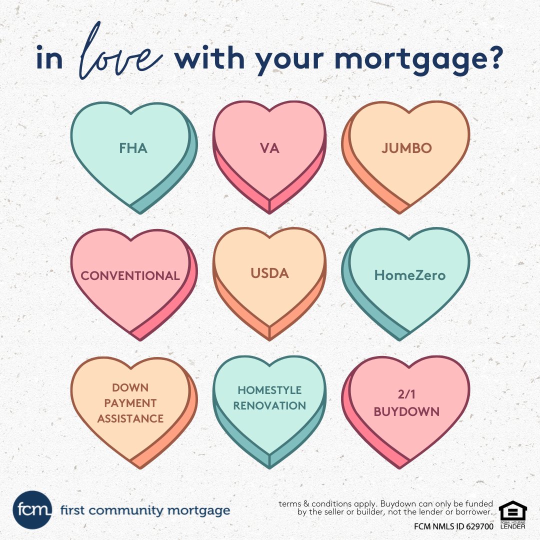 TxREguy's tweet image. Are you in love with your mortgage??? ?
We've got alllll the options for you to swoon over this valentine's day!
Give me a call to see which option matches you! webapps.firstcommunitymortgage.com/borrower/signu…