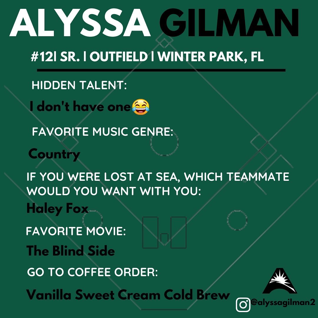 StetsonSoftball's tweet photo. 𝙶𝚎𝚝 𝚃𝚘 𝙺𝚗𝚘𝚠: Captain, Alyssa Gilman

@GilmanAlyssa | #morethanme https://t.co/l0rLMMi2CG