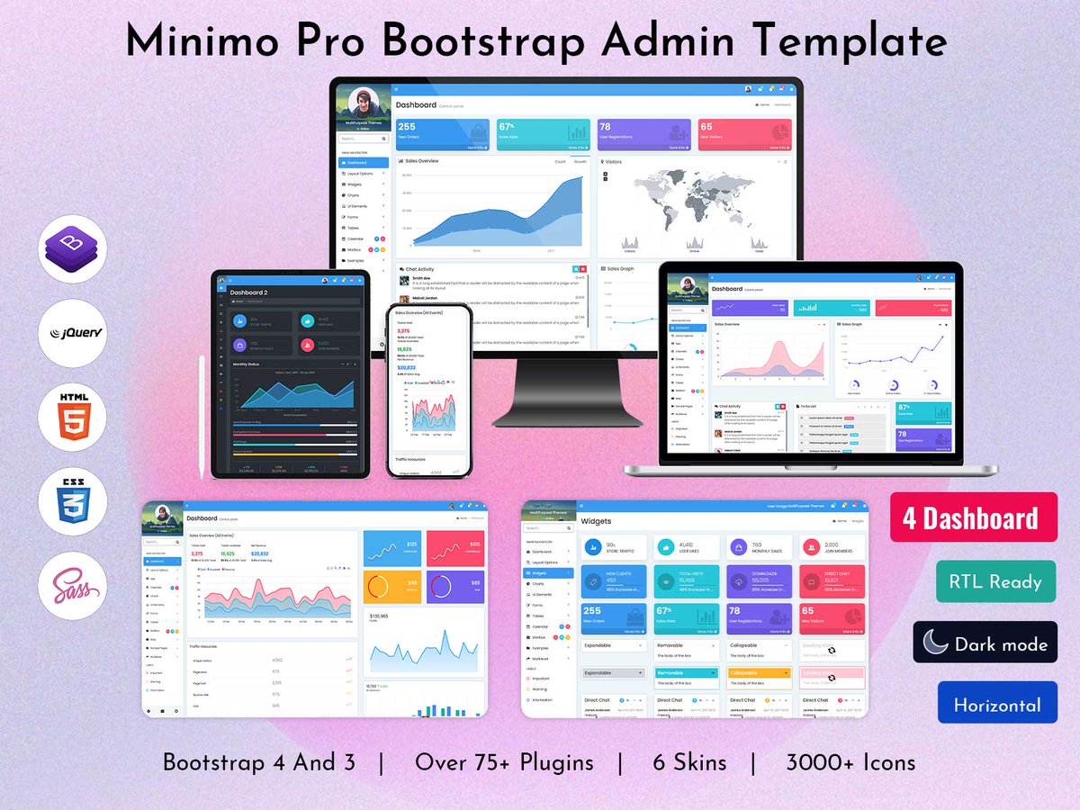 MultiStoreTheme's tweet photo. Minimo Pro is a Premium Admin Template. 

https://t.co/SfzVeg3iOf

#envato #themeforest #Bootstrap4 #opensource #uxdesign #interface #uidesign #inspiration #webdesign #userinterface #dailyui #uiuxgifs  #Bootstrap4Admin #Bootstrap4AdminDashboard #CMSdashboard #AnalyticalDashboard https://t.co/6dCspAj2M4