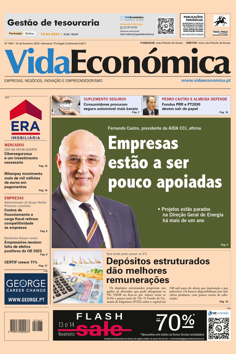 vidaeconomicapt's tweet photo. Esta semana o jornal Vida Económica já se encontra disponível online. Não perca. Compre a edição digital em ➡️ https://t.co/Yn6dMD7NWr 
Boas leituras 📰
#vidaeconomica #vidaeconomicagrupoeditorial #jornalvidaeconomica https://t.co/DnrUJgxD87
