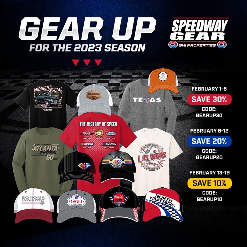 You can still save 10% to gear up for the season!

Shop: https://t.co/Dna9uJgoI4

#ItsBristolBaby #NASCAR https://t.co/ltFT80HGT2