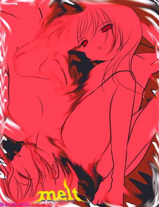 ミルク ビター BLOOD「...did it for you」#チョコレート#イラスト 