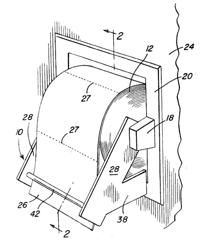 A patent for a toilet paper roll holder was issued to a Black woman inventor Mary Beatrice Davidson Kenner (US 4354643)

Please note how this inventor envisioned the direction of the roll. Thank you.
